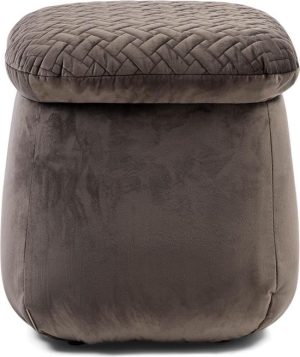 Bel Air Footstool Vel Anthra