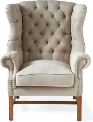 Franklin Park Wing Chair Linen Flax