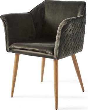 Megan Dining Armchair Vel SlGrey