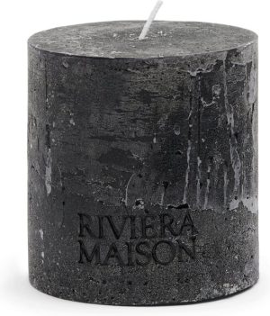 Pillar Candle Rustic black 10x10