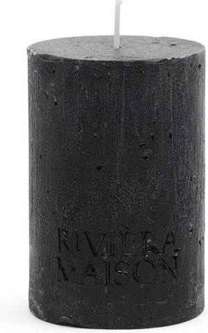 Pillar Candle Rustic black 7x10