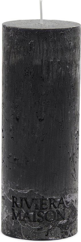 Pillar Candle Rustic black 7x18