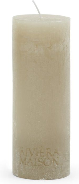 Pillar Candle Rustic flax 7x18