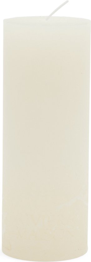 Pillar Candle Rustic white 7x18