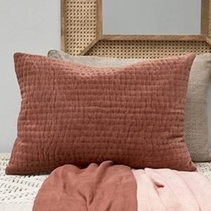 Riviera Maison Basic Bliss Quilt Pillow Cover Terra