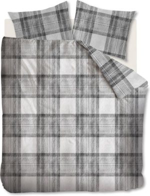 Riviera Maison Blake University Dekbedovertrek - Flanel - Lits-jumeaux - 240x200/220 cm - Black