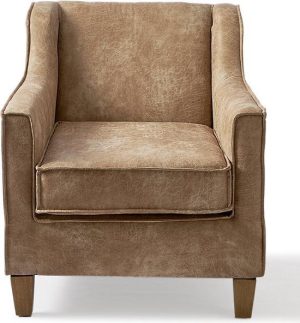 Riviera Maison Harlem Armchair - Fauteuil - Kunstleer - Camel