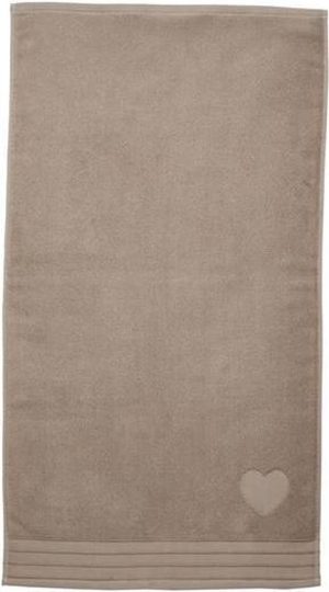 Riviera Maison Heart - Badlaken - 100x180 cm - Taupe