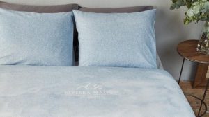 Riviera Maison Moritz Mountain Dekbedovertrek - Eenpersoons - 140x200/220 cm - Blue Grey