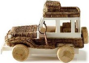 Riviera Maison Rustic Rattan Desert Jeep - 19x24 Cm - Bruin