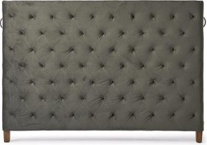 Riviera Maison Union Square Headboard Dubbel - Hoofdboord - velvet - slate grey