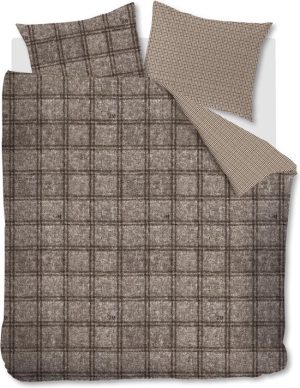 Riviera Maison dekbedovertrek Hawick Brown - 2-persoons (200x200/220 cm incl. 2 slopen)