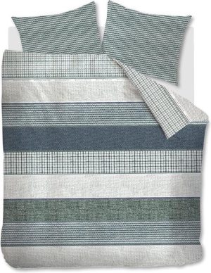 Riviera Maison dekbedovertrek Tailor green - lits jumeaux (240x200/220 cm incl. 2 slopen)