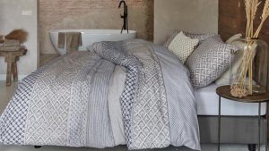 Rivièra Maison Boho Dream Dekbedovertrek - eenpersoons - 140x200/220 cm - Grijs