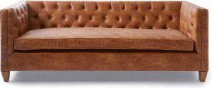 Rivièra Maison - Manhattan Sofa 3 Seater Pel Tan - Bank - Bruin
