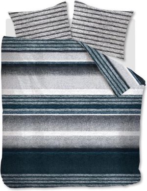 Rivièra Maison Mohair Dekbedovertrek - Eenpersoons - 140x200/220 cm - Blauw