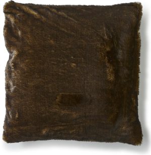 Rivièra Maison - RM Canadian Faux Fur Pillow Cover 50x50 brown - Sierkussen - Bruin - Acryl; Polyester