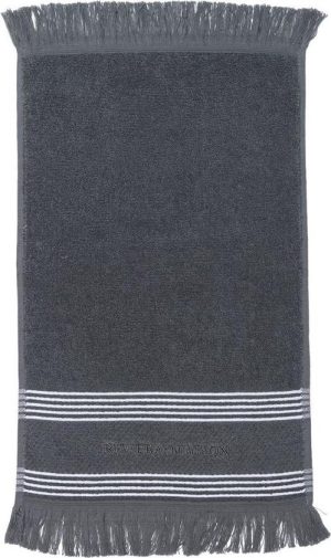 Rivièra Maison Serene Guest Towel anthracite 50x30