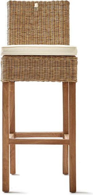 Rustic Rattan Bar Stool