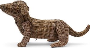 Rustic Rattan Dachshund