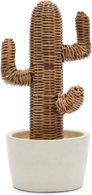 Rustic Rattan Desert Cactus