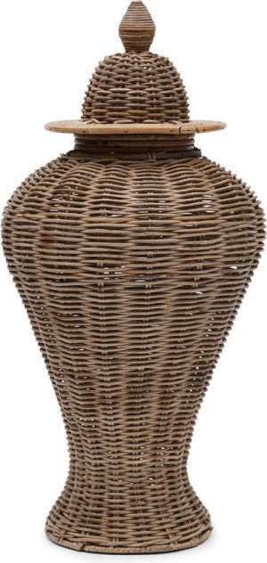 Rustic Rattan Ginger Pot M