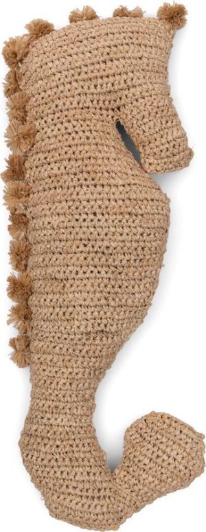 Sea Horse Raffia Pillow