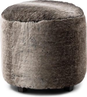 Silver Creek Footstool Fur Chinchil