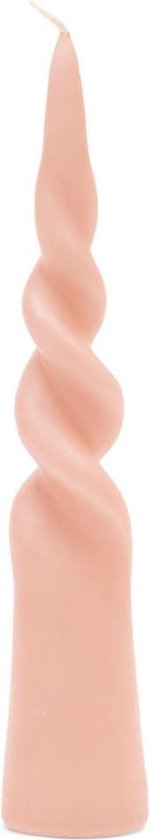 Twisted Cone Candle pink H25